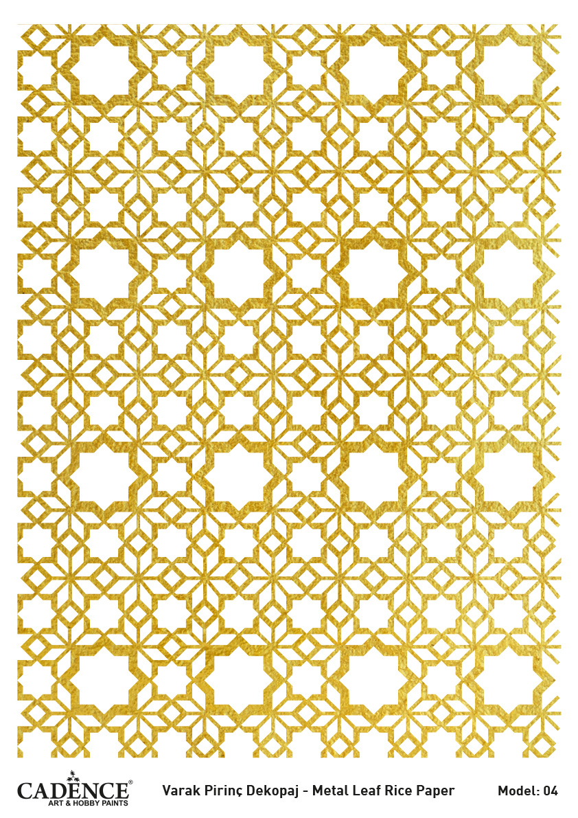 Cadence Altın-Gümüş Varak Pirinç Dekopaj (Zemin) - A04