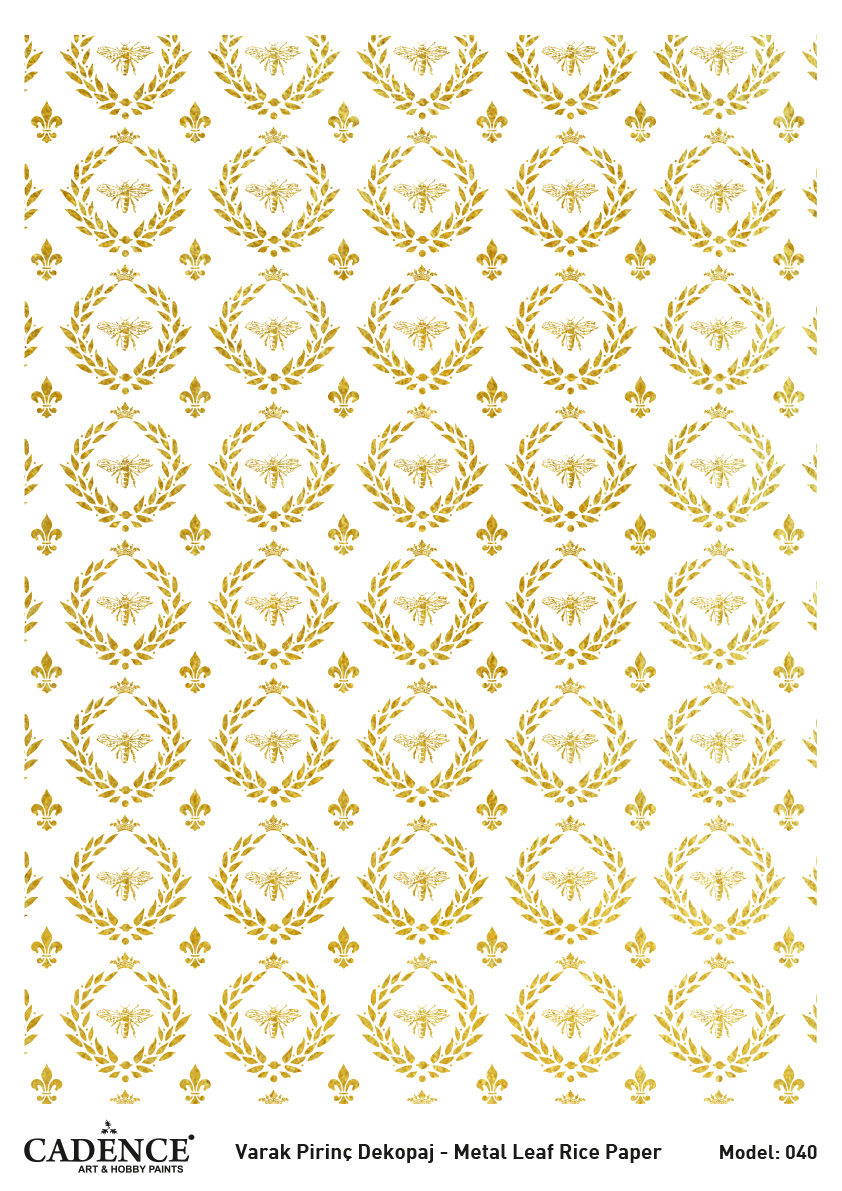 Cadence Altın-Gümüş Varak Pirinç Dekopaj (Zemin) - A40