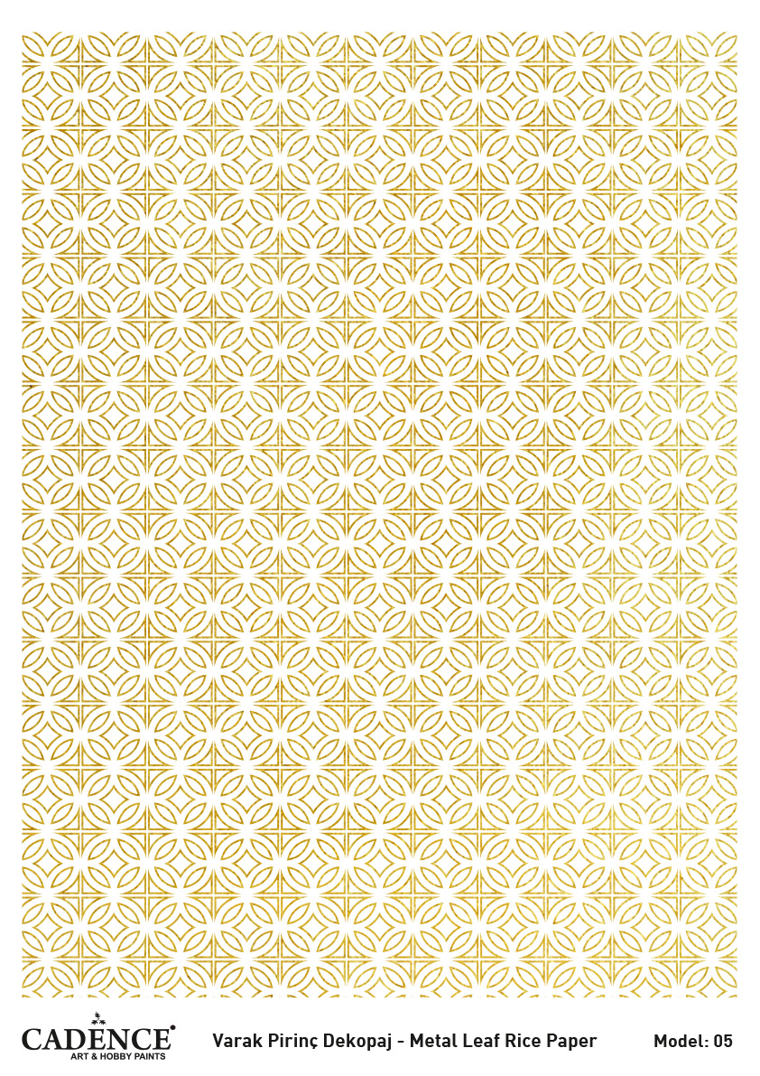 Cadence Altın-Gümüş Varak Pirinç Dekopaj (Zemin) - A05