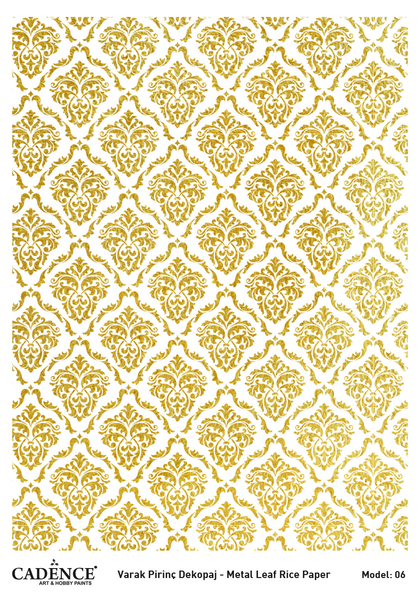 Cadence Altın-Gümüş Varak Pirinç Dekopaj (Zemin) - A06