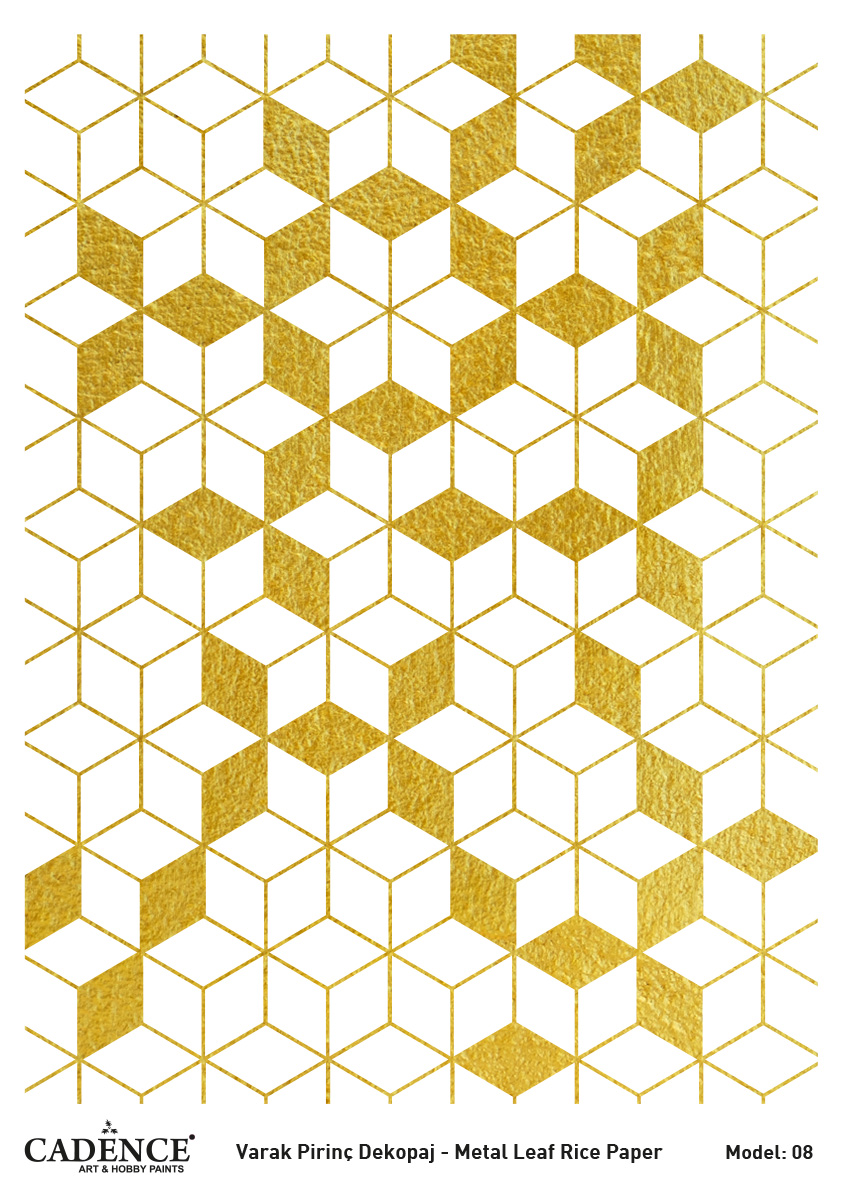 Cadence Altın-Gümüş Varak Pirinç Dekopaj (Zemin) - A08
