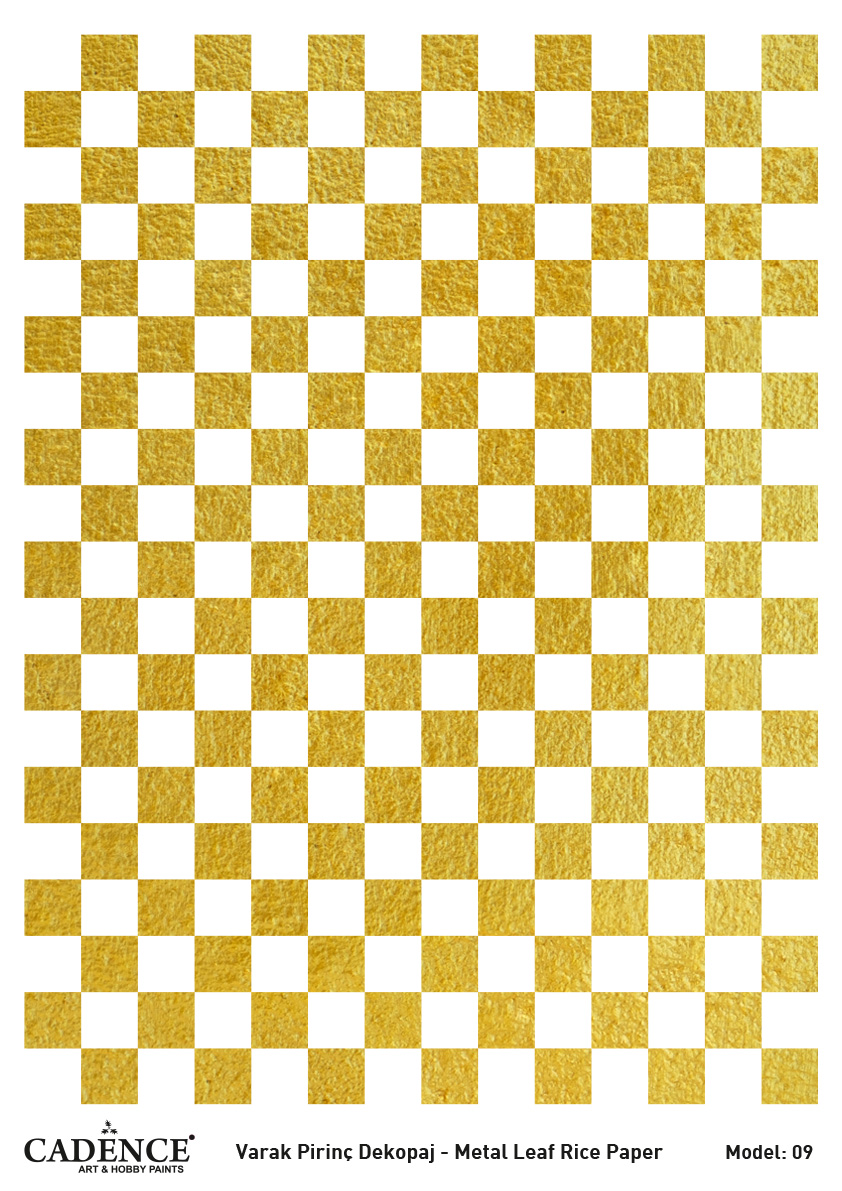 Cadence Altın-Gümüş Varak Pirinç Dekopaj (Zemin) - A09