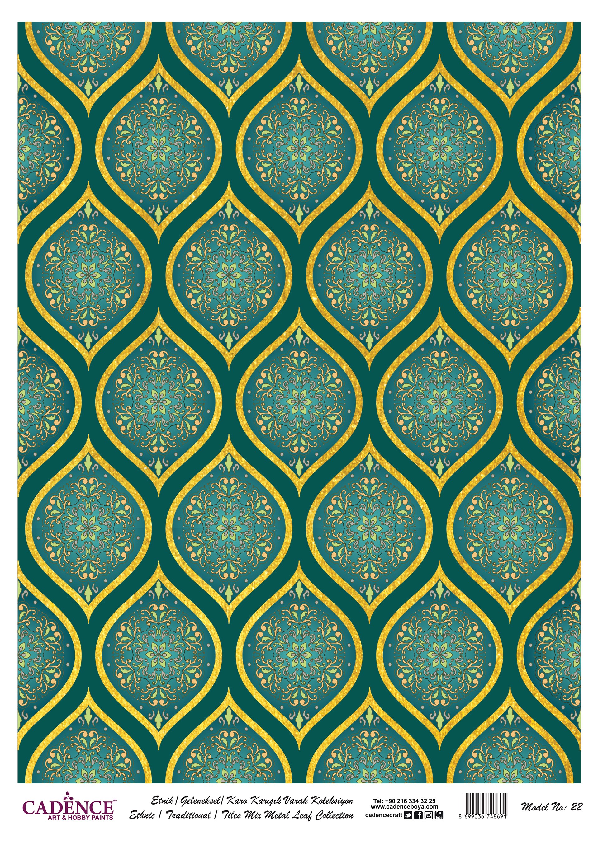 Cadence Altın-Gümüş Varak Pirinç Dekopaj (Çini) - 22