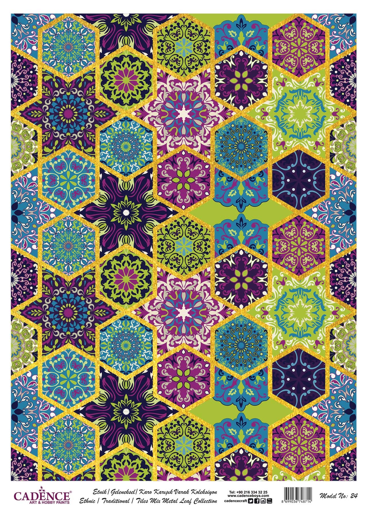 Cadence Altın-Gümüş Varak Pirinç Dekopaj (Çini) - 24