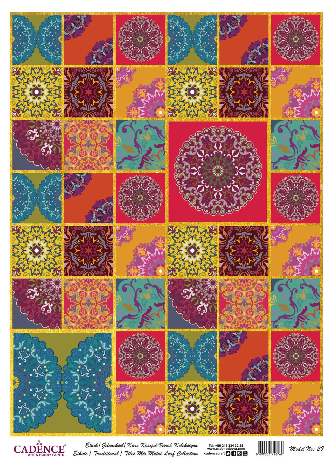 Cadence Altın-Gümüş Varak Pirinç Dekopaj (Çini) - 29