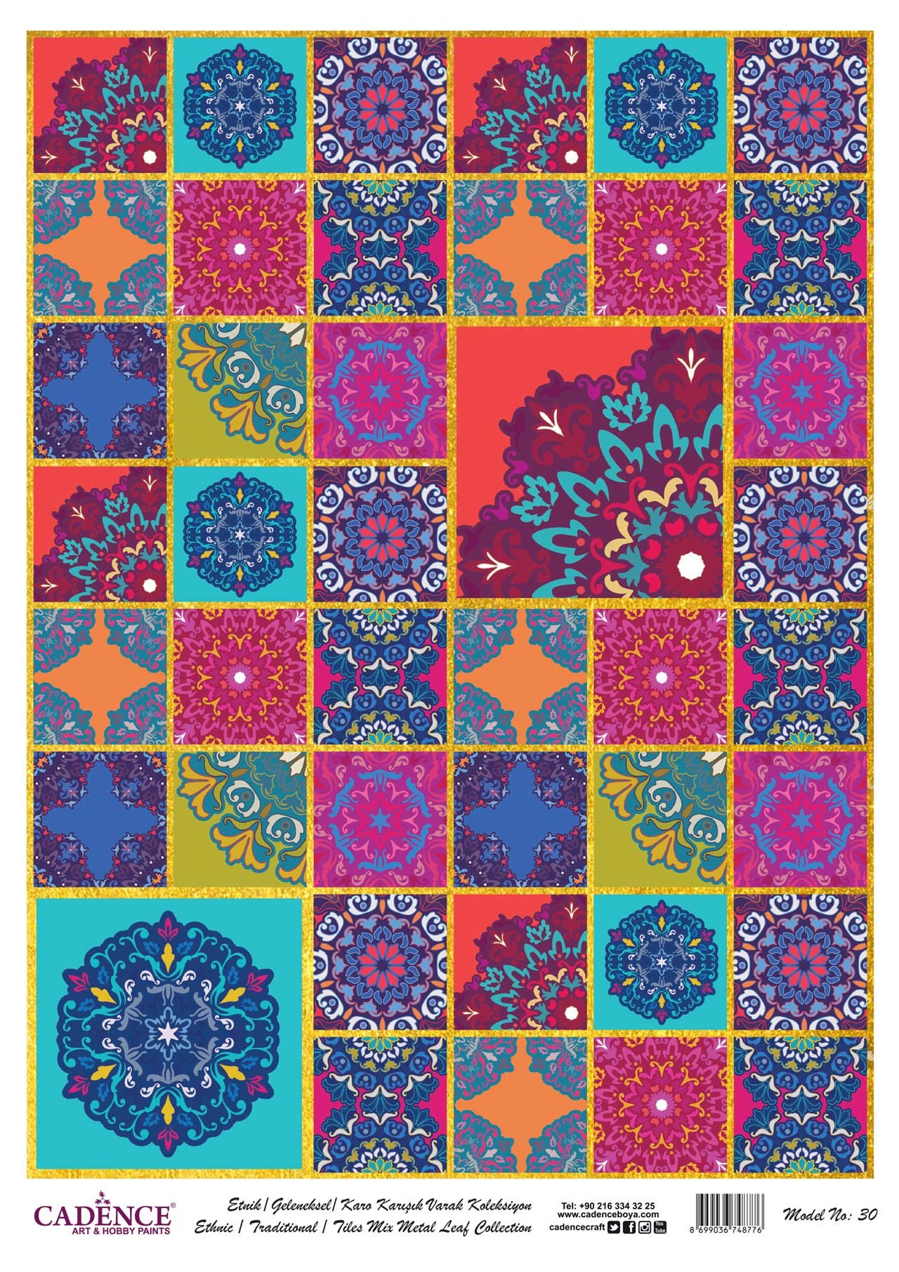 Cadence Altın-Gümüş Varak Pirinç Dekopaj (Çini) - 30