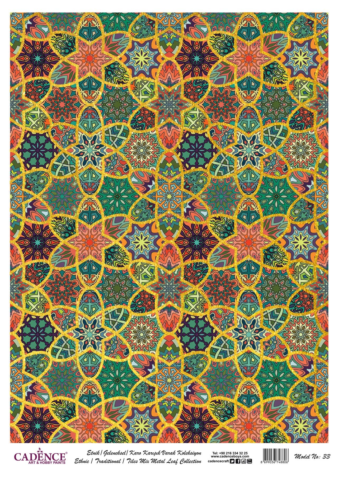 Cadence Altın-Gümüş Varak Pirinç Dekopaj (Çini) - 33