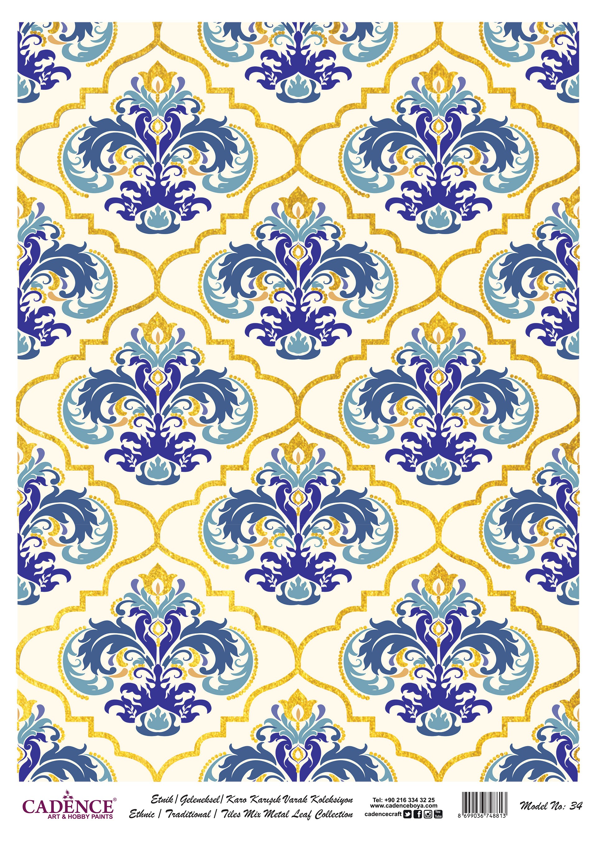 Cadence Altın-Gümüş Varak Pirinç Dekopaj (Çini) - 34