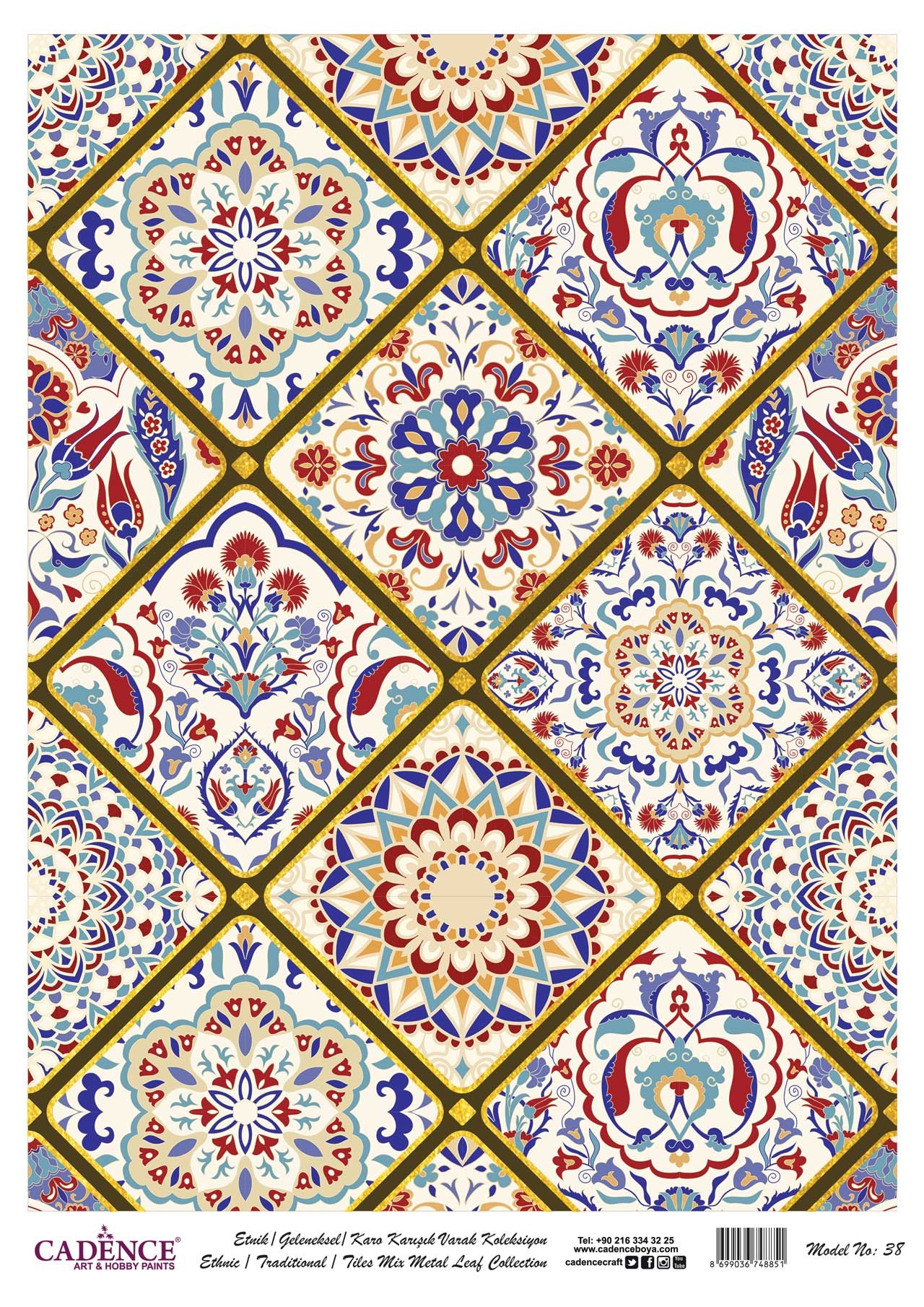 Cadence Altın-Gümüş Varak Pirinç Dekopaj (Çini) - 38