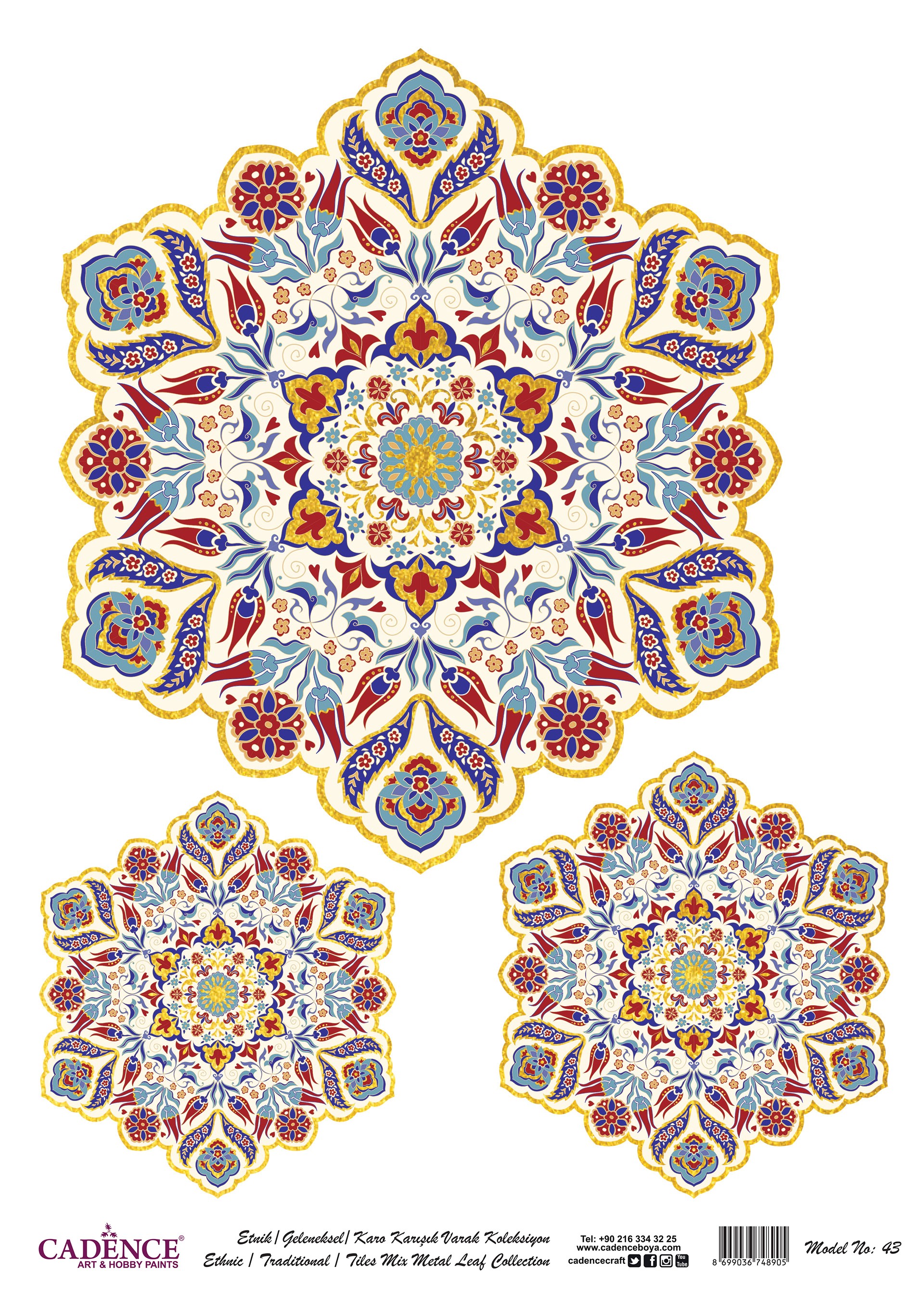 Cadence Altın-Gümüş Varak Pirinç Dekopaj (Çini) - 43