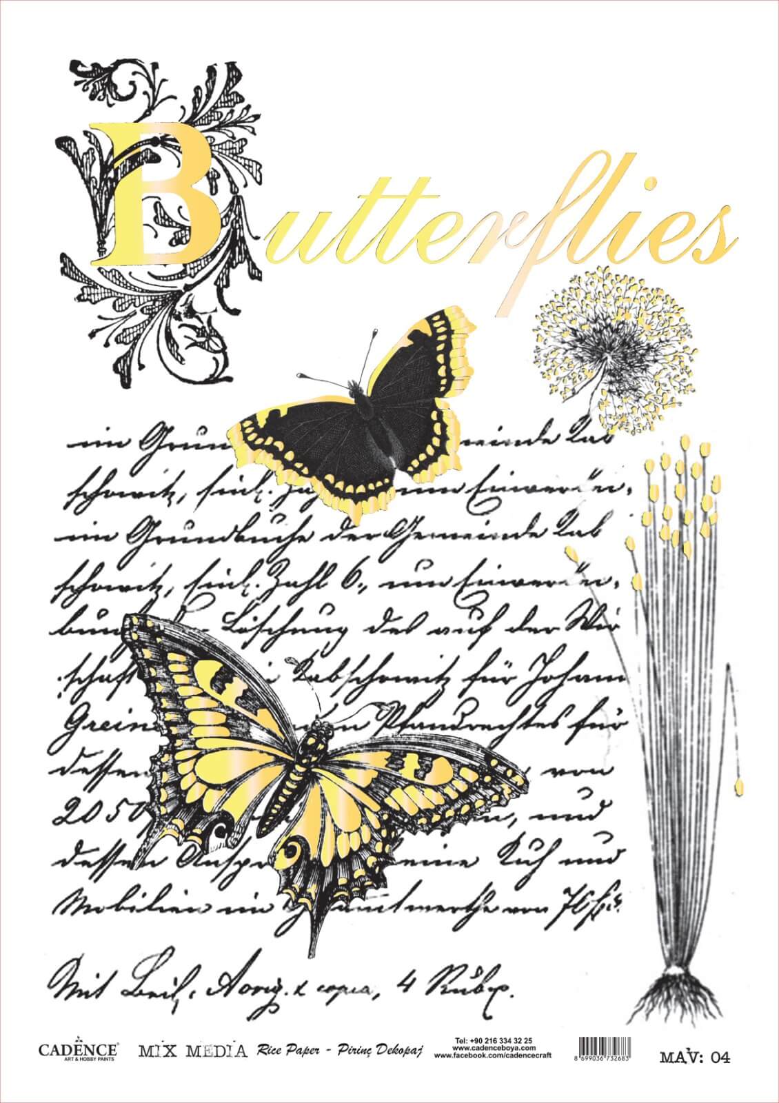 Cadence Mix Media Varak Pirinç Dekopaj MAV04