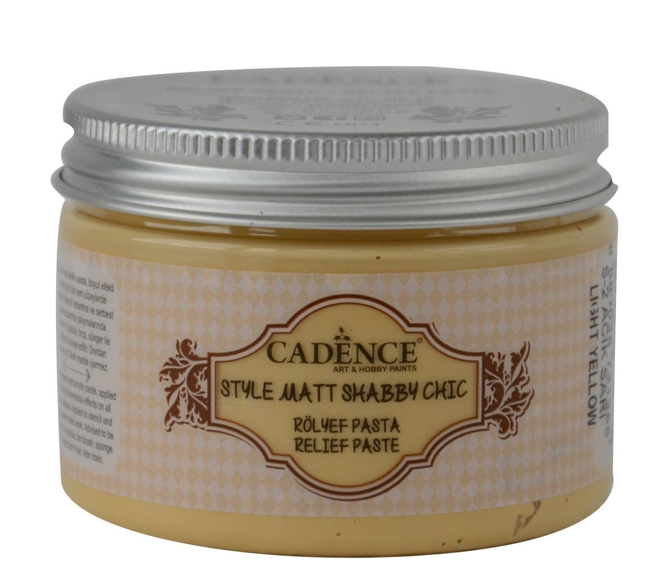 SR02 Açık Sarı Shabby Chic Rölyef Pasta(Mat)