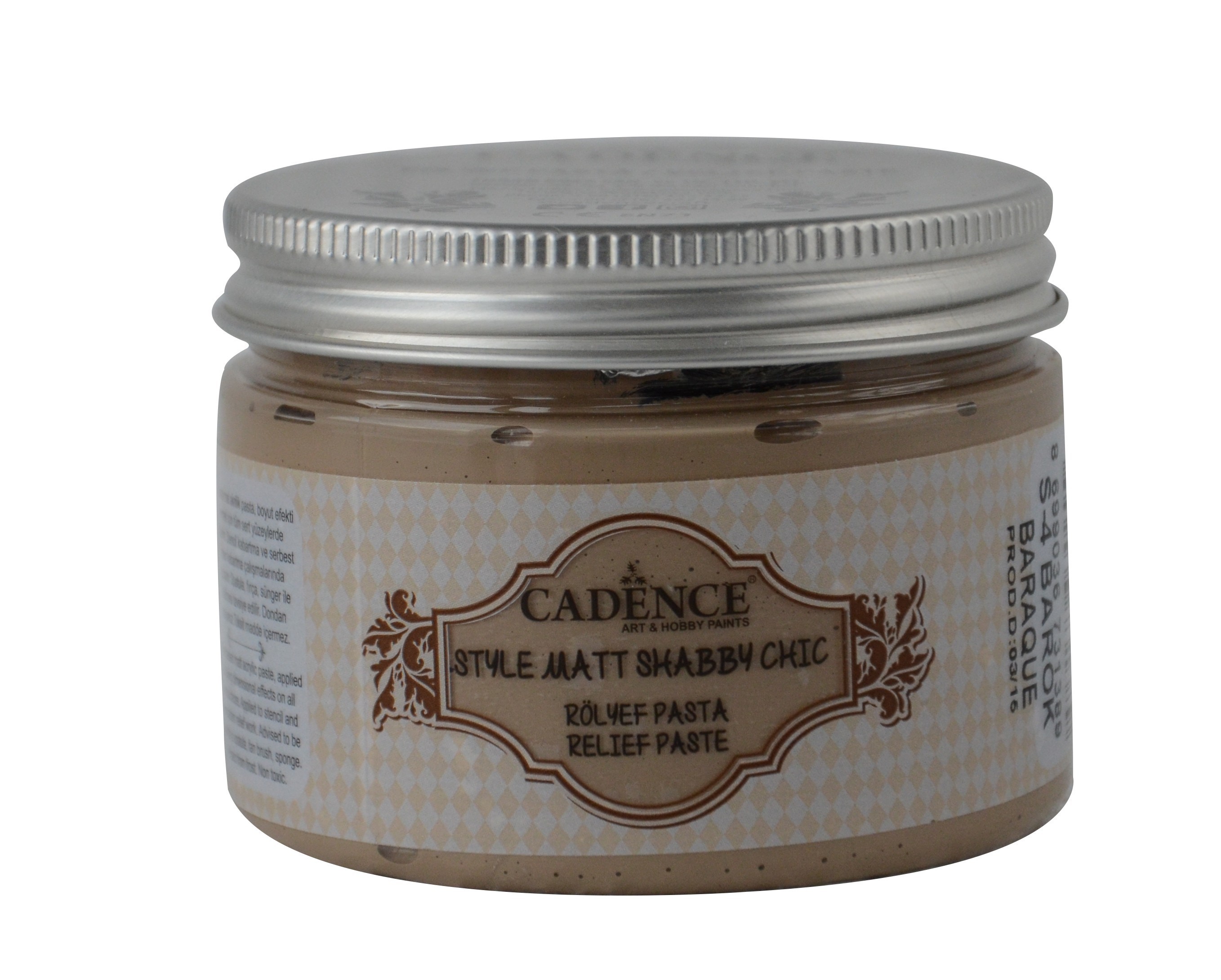 SR04 Barok Bej Shabby Chic Rölyef Pasta(Mat)