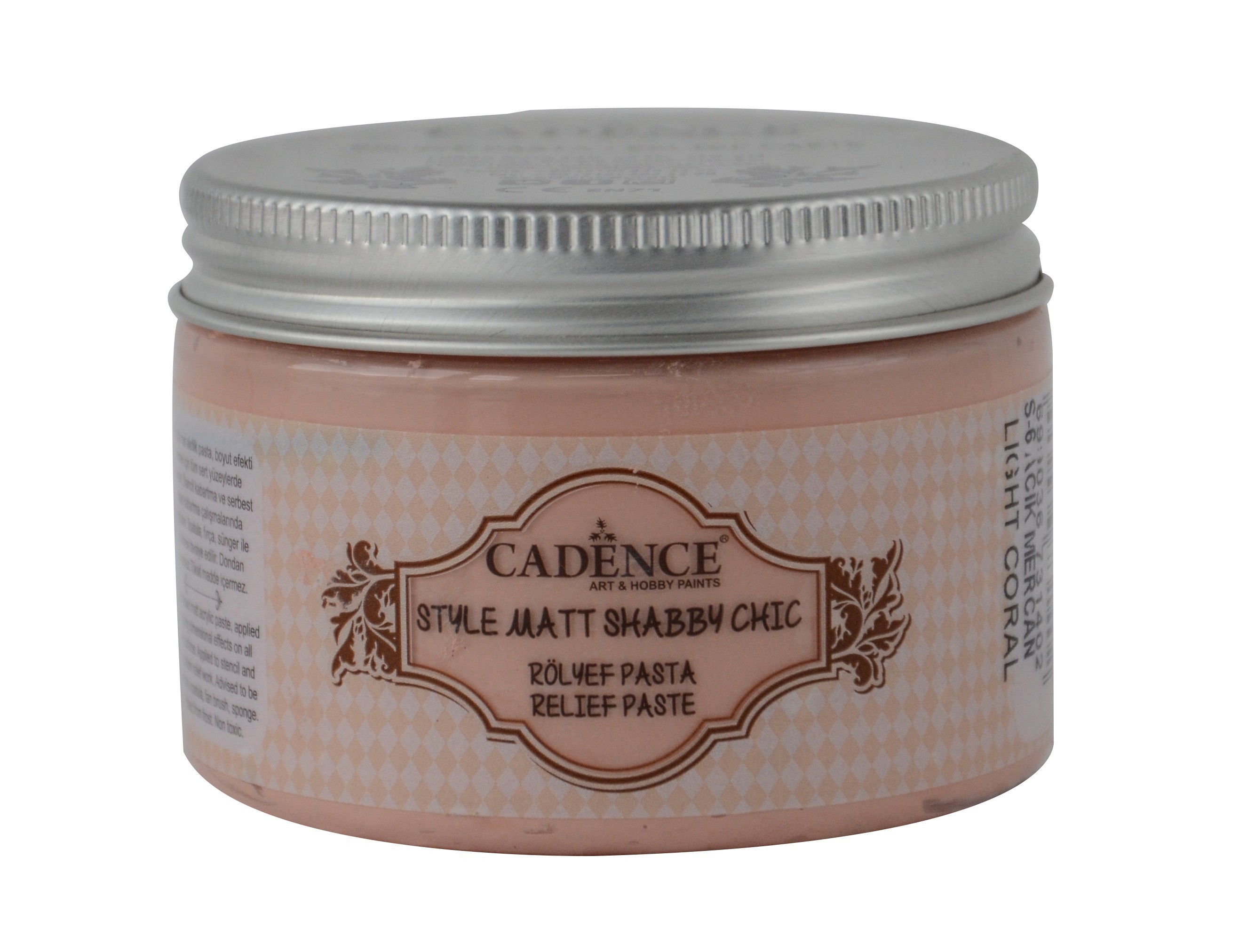 SR06 Açık Mercan Shabby Chic Rölyef Pasta(Mat)