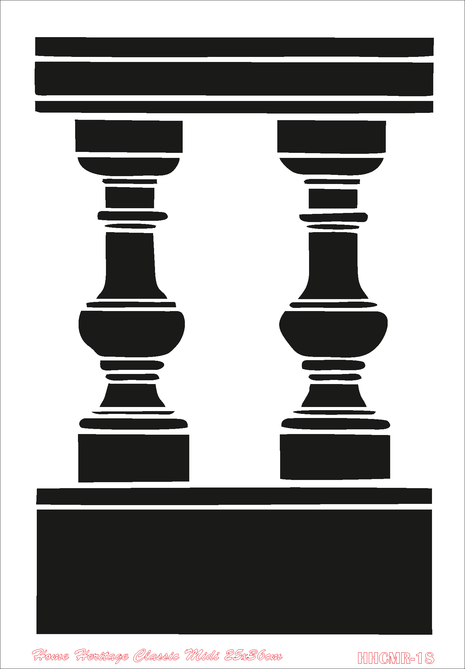 HOME HERITAGE CLASSIC MIDI 25X36CM HHCMR-18