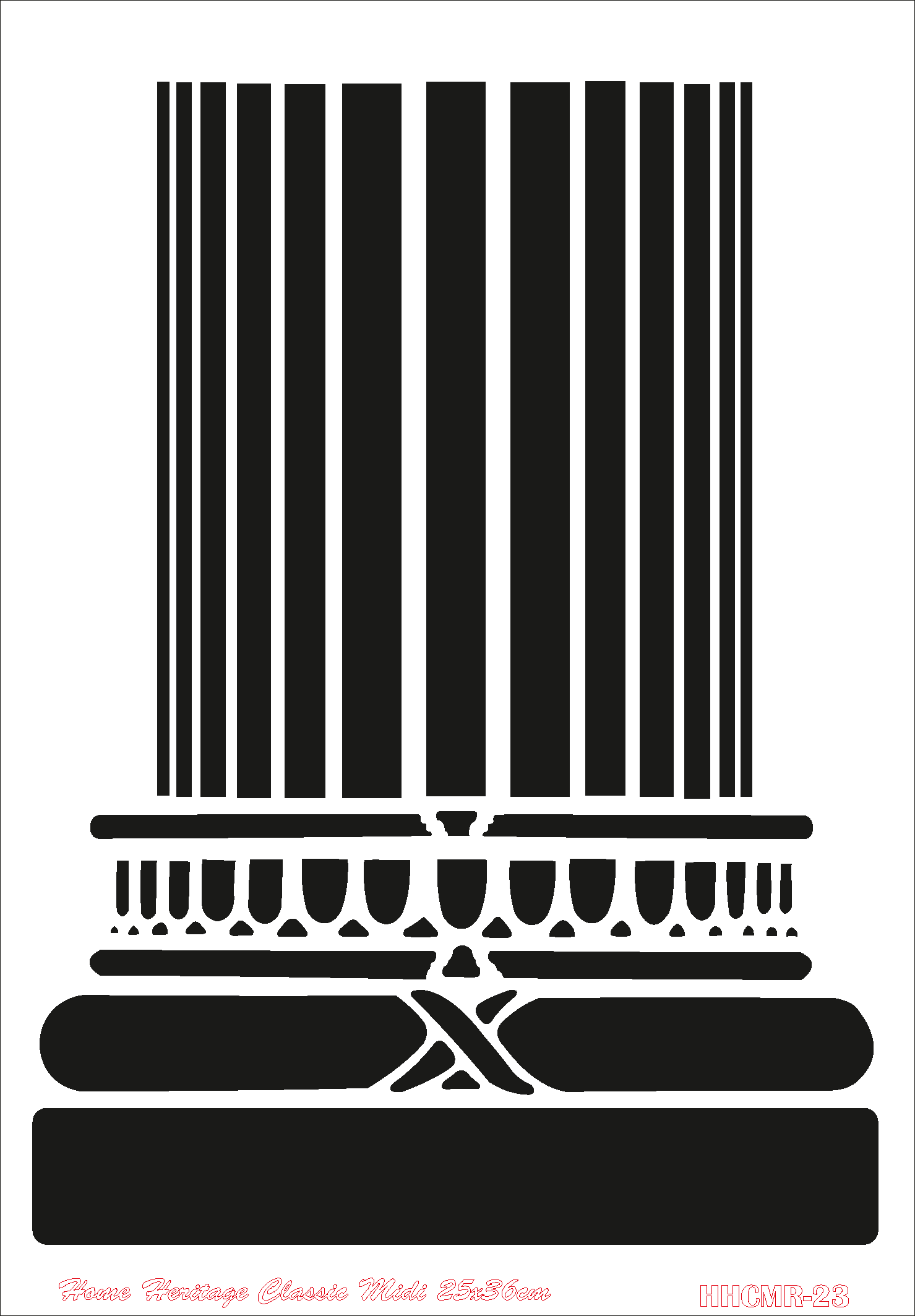 HOME HERITAGE CLASSIC MIDI 25X36CM HHCMR-23