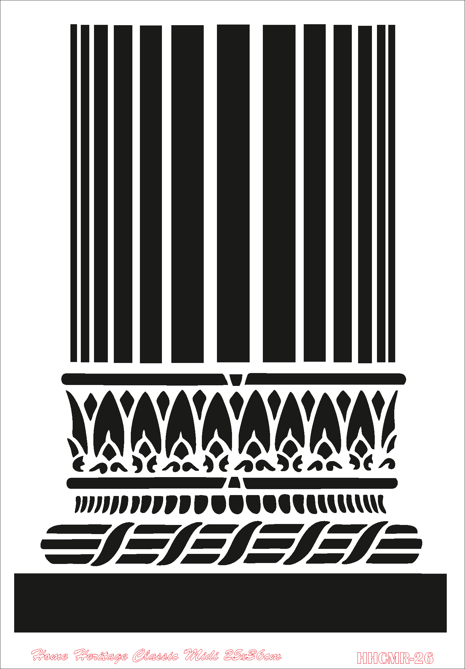 HOME HERITAGE CLASSIC MIDI 25X36CM HHCMR-26