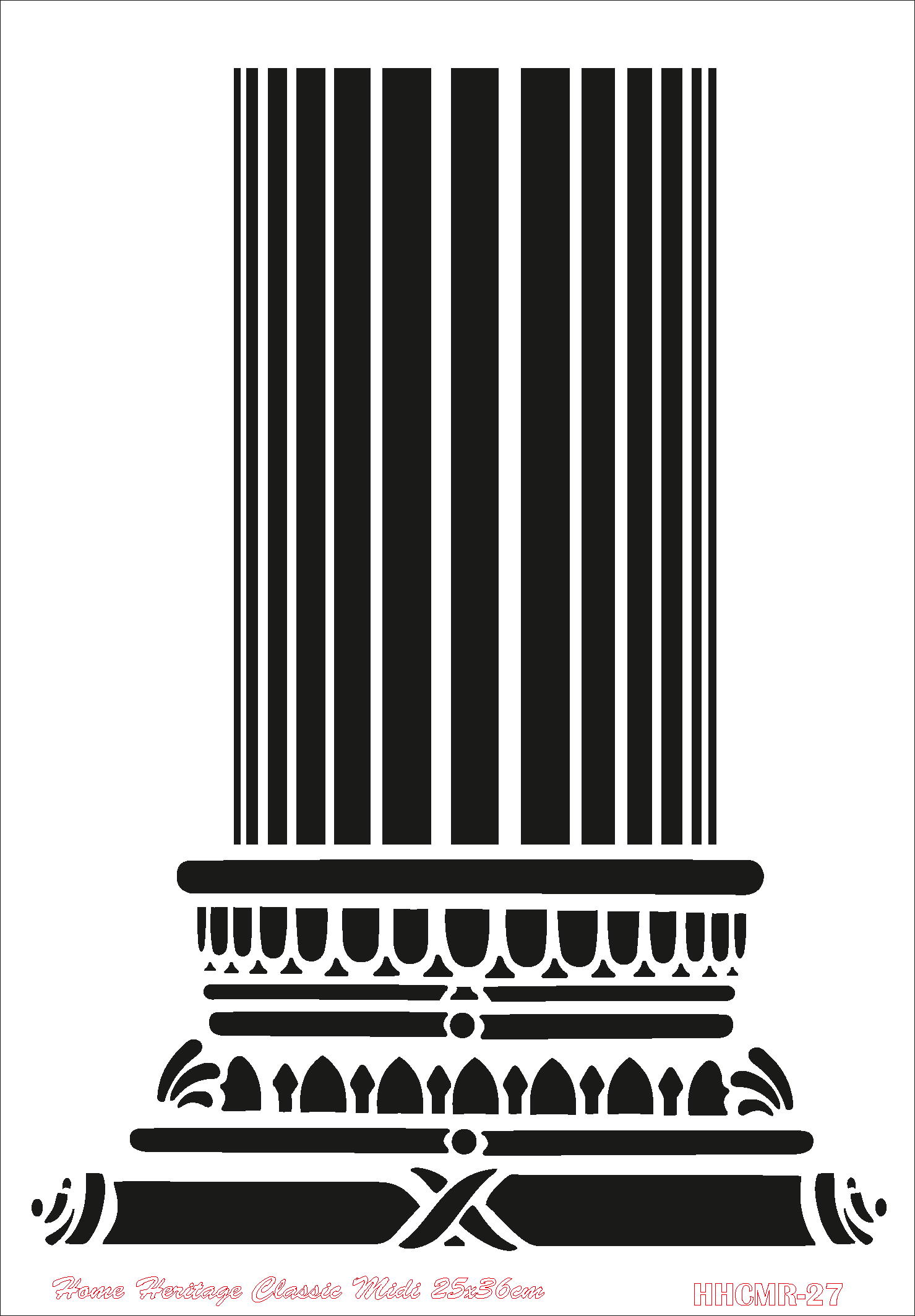 HOME HERITAGE CLASSIC MIDI 25X36CM HHCMR-27