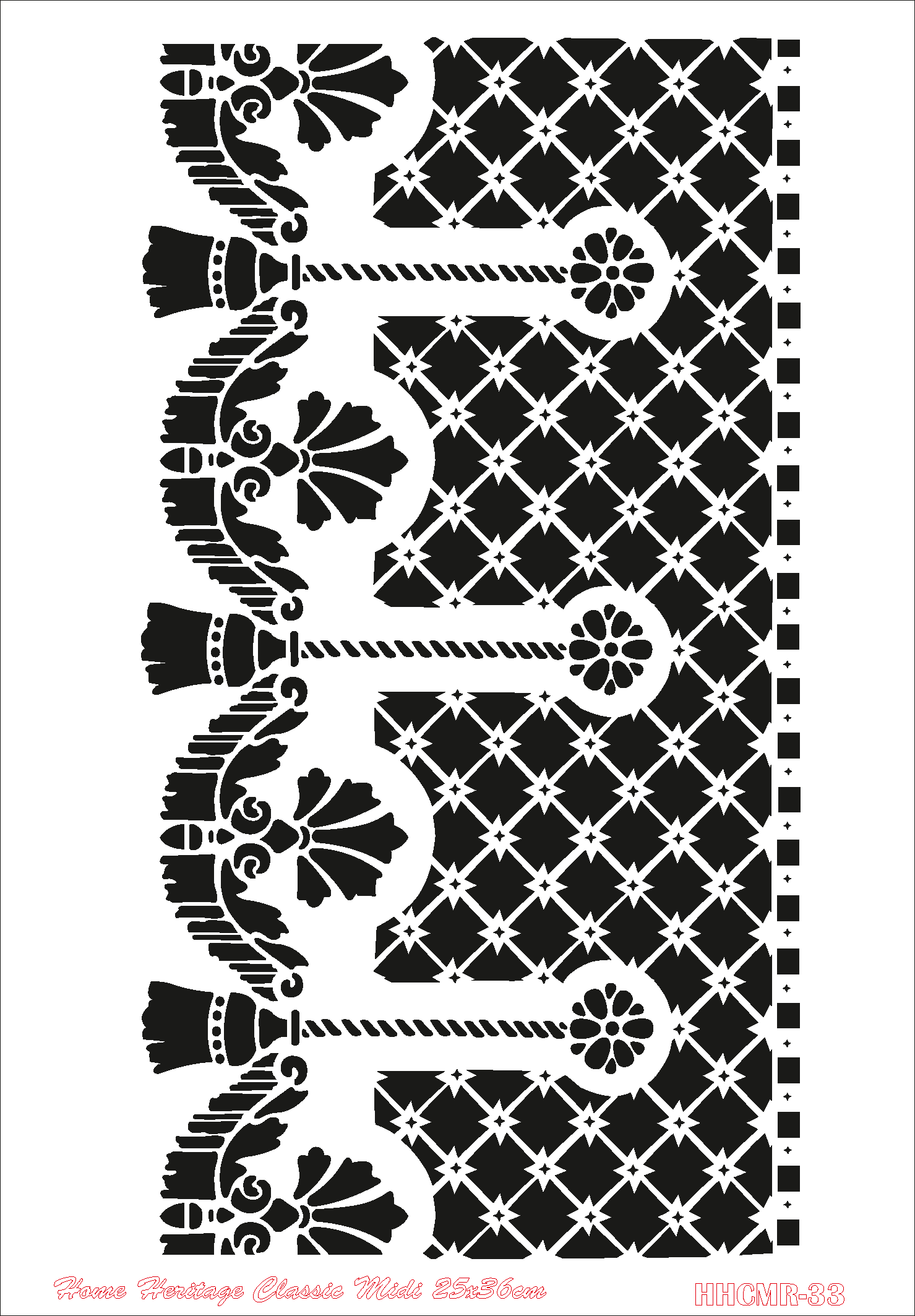 HOME HERITAGE CLASSIC MIDI 25X36CM HHCMR-33