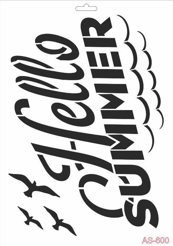 Hello Summer Cadence A4 Stencil AS600