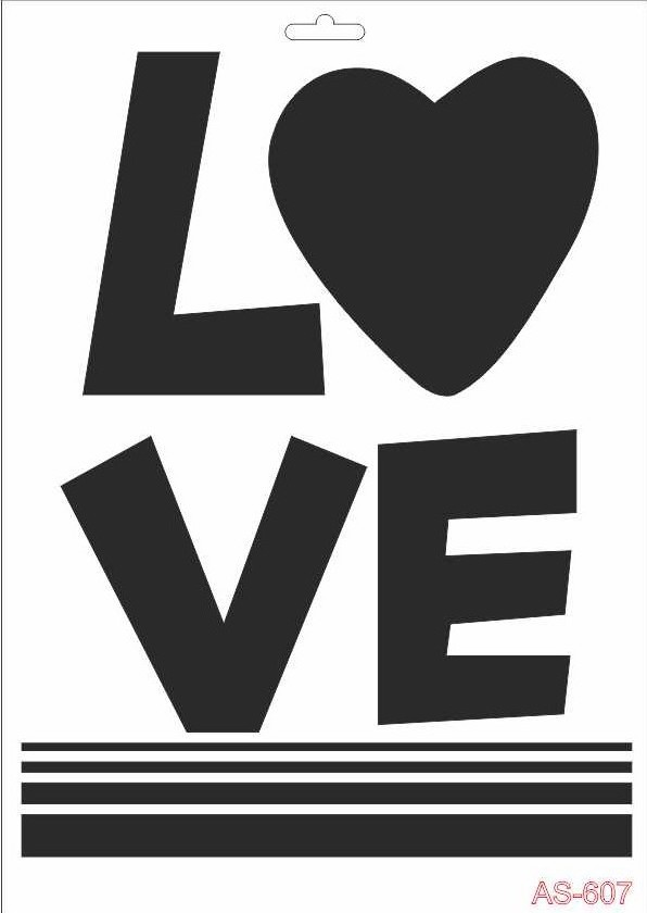 Love Cadence A4 Stencil AS607