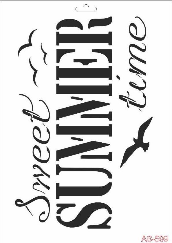 Summer Time Cadence A4 Stencil AS599