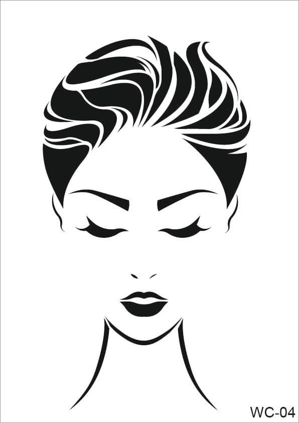 Kadın Karakterler Cadence A4 Stencil WC04