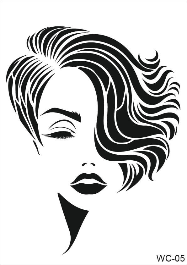 Kadın Karakterler Cadence A4 Stencil WC05