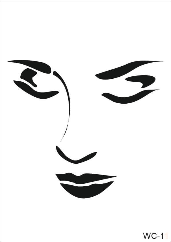 Kadın Karakterler Cadence A4 Stencil WC11