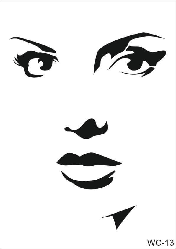 Kadın Karakterler Cadence A4 Stencil WC13