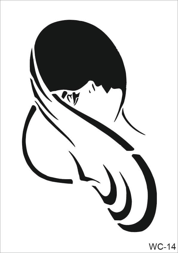 Kadın Karakterler Cadence A4 Stencil WC14