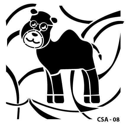 Deve Çocuk Stencil CSA-08  ( 25 x 25 )