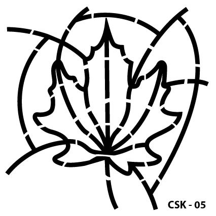 Yaprak Çocuk Stencil CSK-05  ( 15 x 15 )