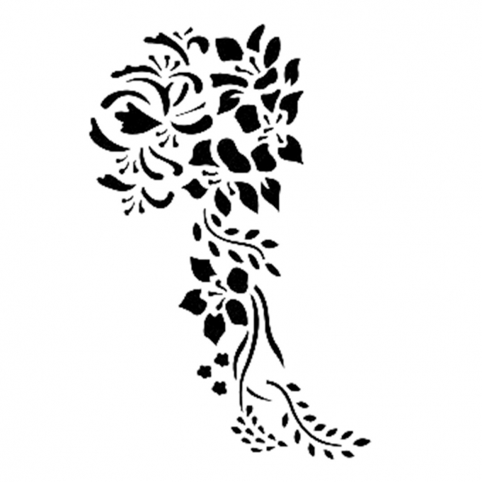 Çiçek Demeti Stencil D108 15*20 Boyut