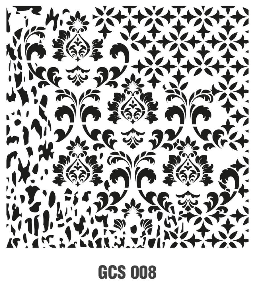 Cadence Grunge Duvar Stencil - GCS008 ( 45 x 45 )