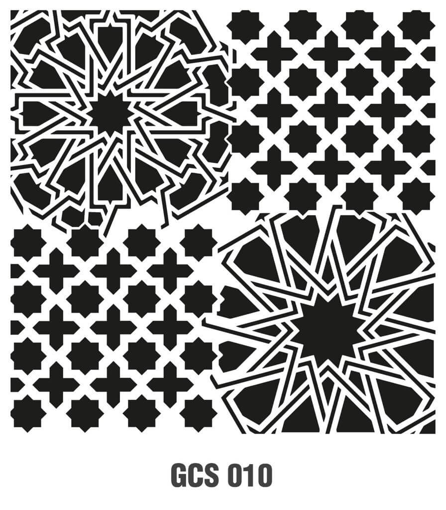 Cadence Grunge Duvar Stencil - GCS010 ( 45 x 45 )