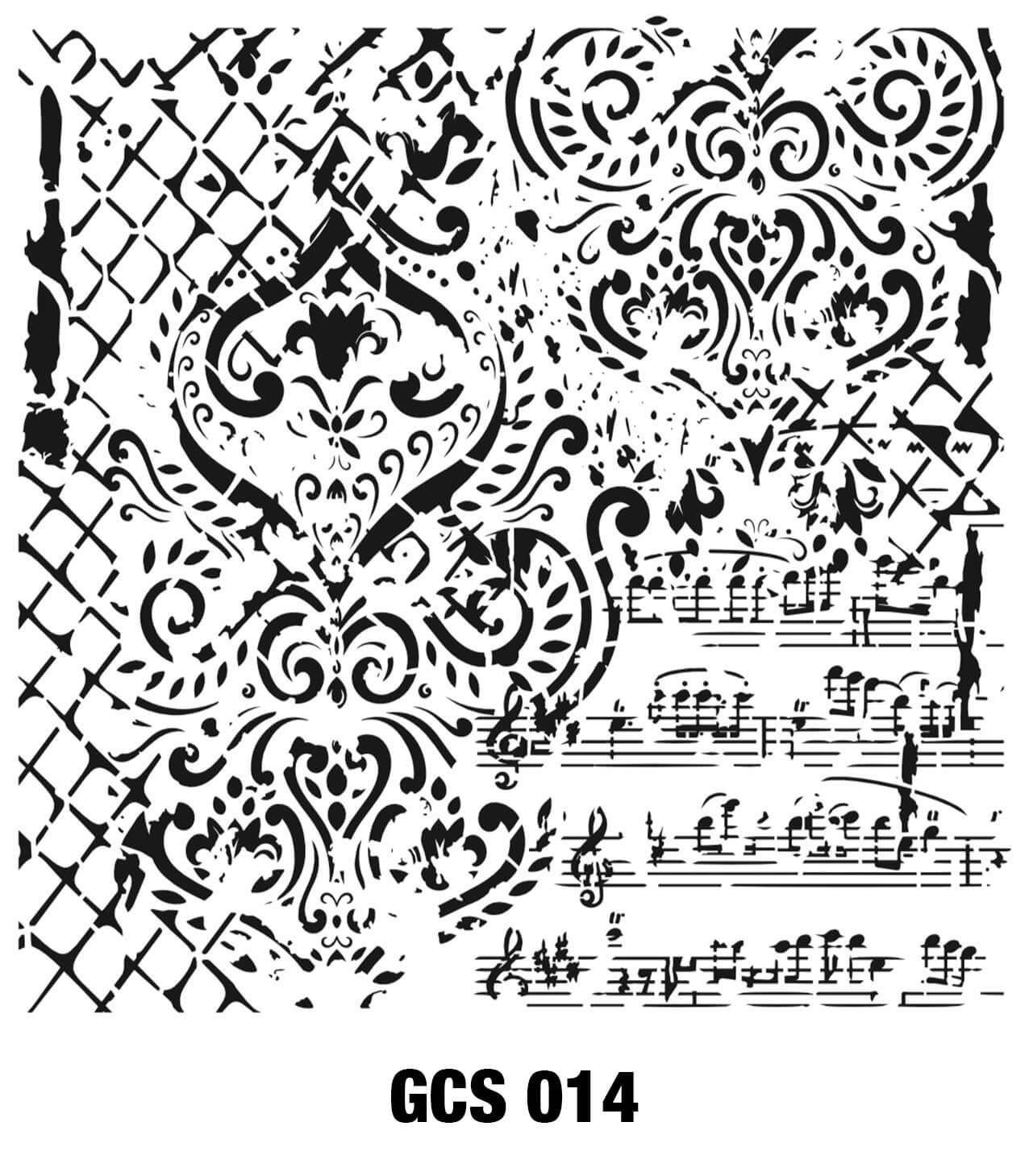 Cadence Grunge Duvar Stencil - GCS014 ( 45 x 45 )