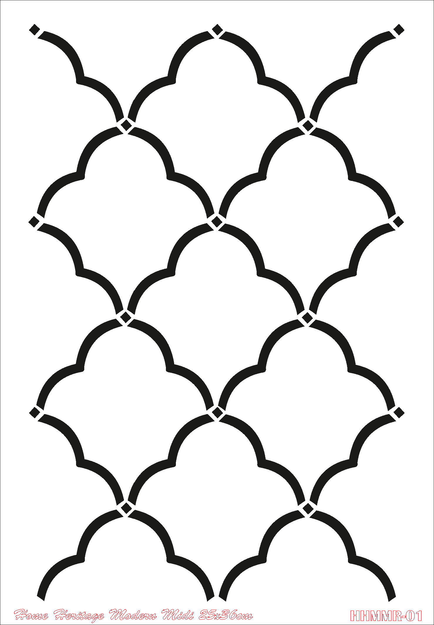 HOME HERITAGE MODERN MIDI 25X36CM HHMMR - 01