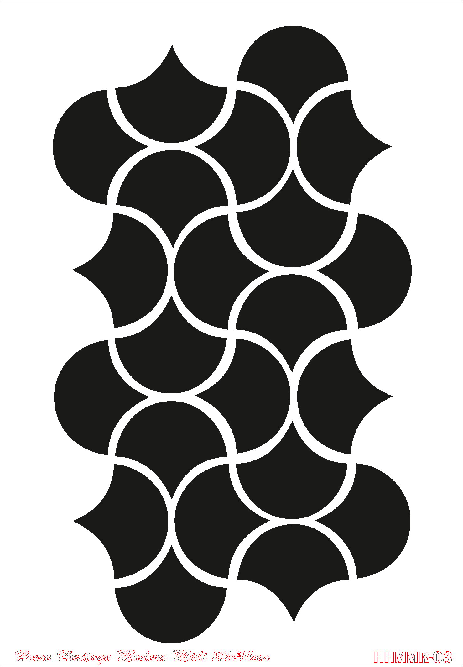 HOME HERITAGE MODERN MIDI 25X36CM HHMMR - 03