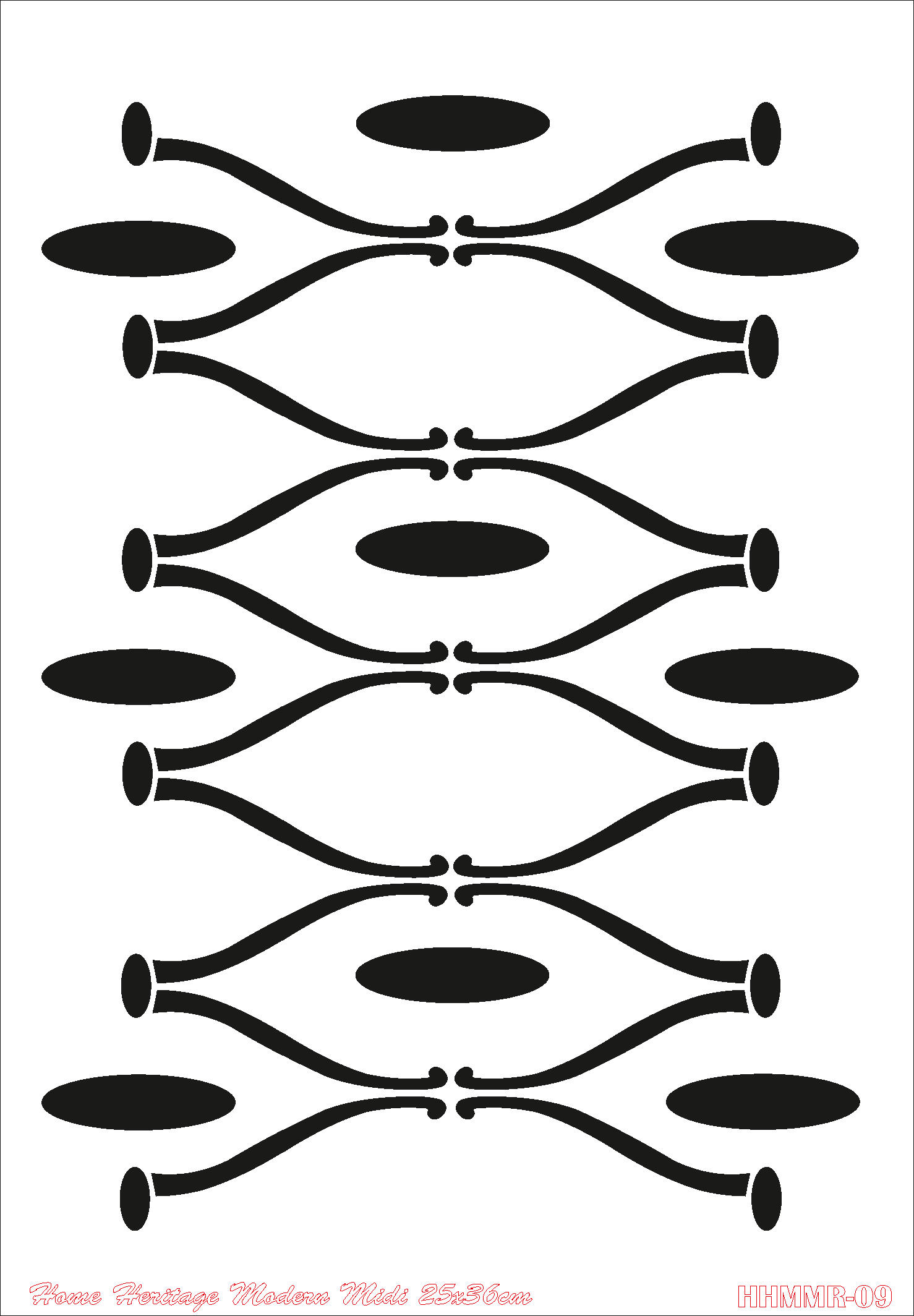 HOME HERITAGE MODERN MIDI 25X36CM HHMMR - 09