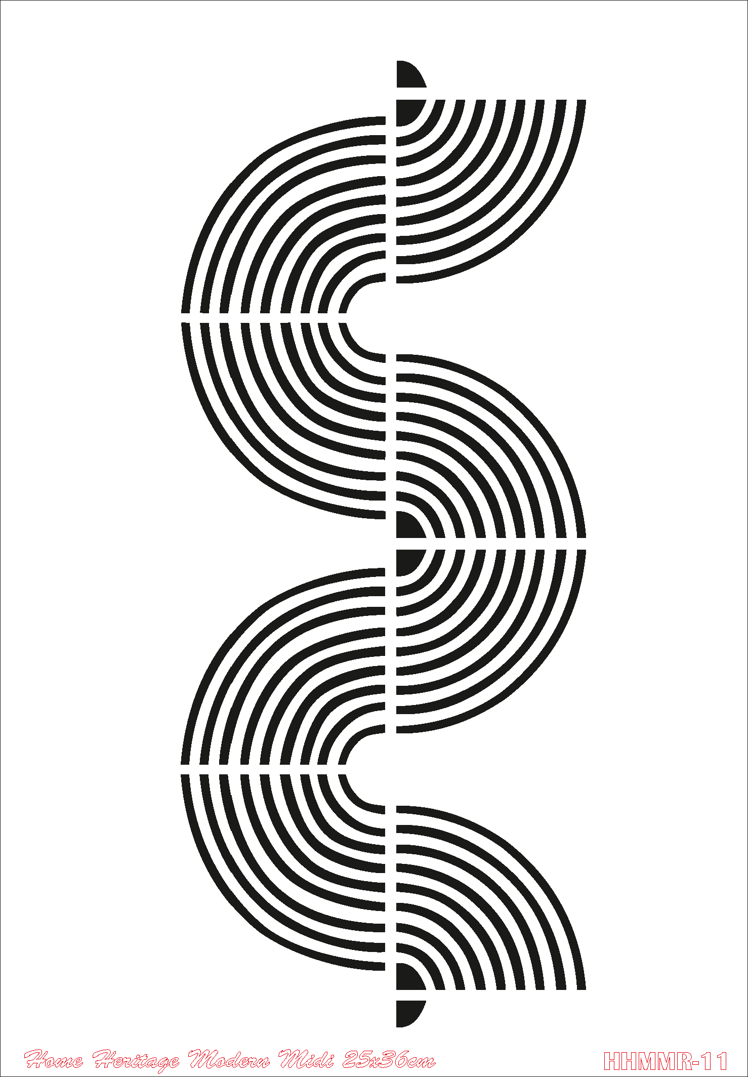 HOME HERITAGE MODERN MIDI 25X36CM HHMMR - 11