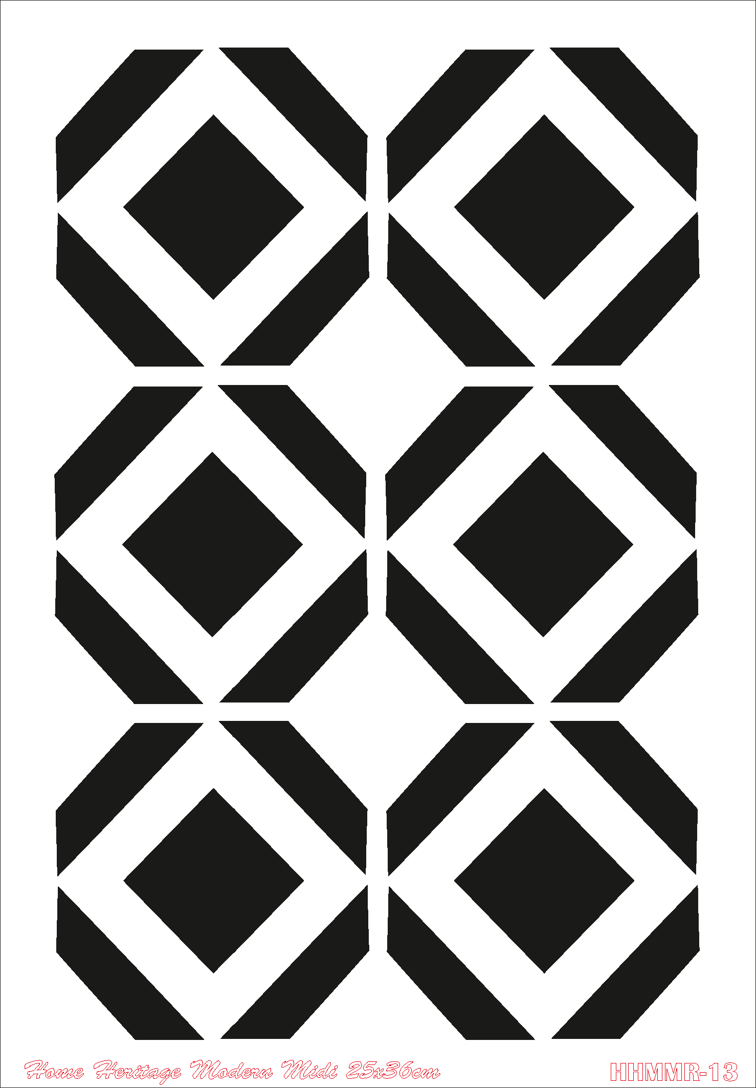 HOME HERITAGE MODERN MIDI 25X36CM HHMMR - 13