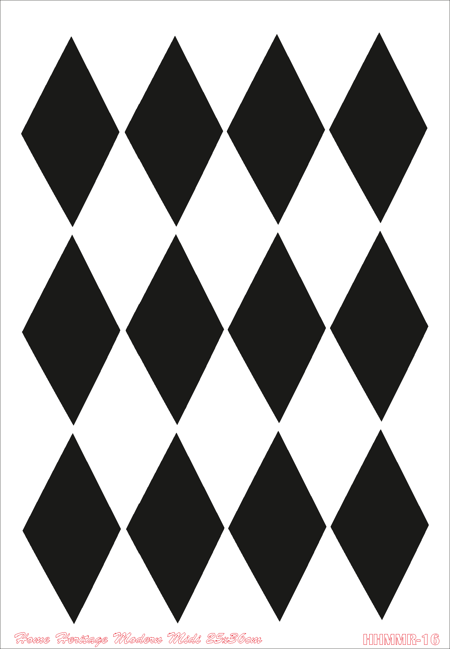 HOME HERITAGE MODERN MIDI 25X36CM HHMMR - 16