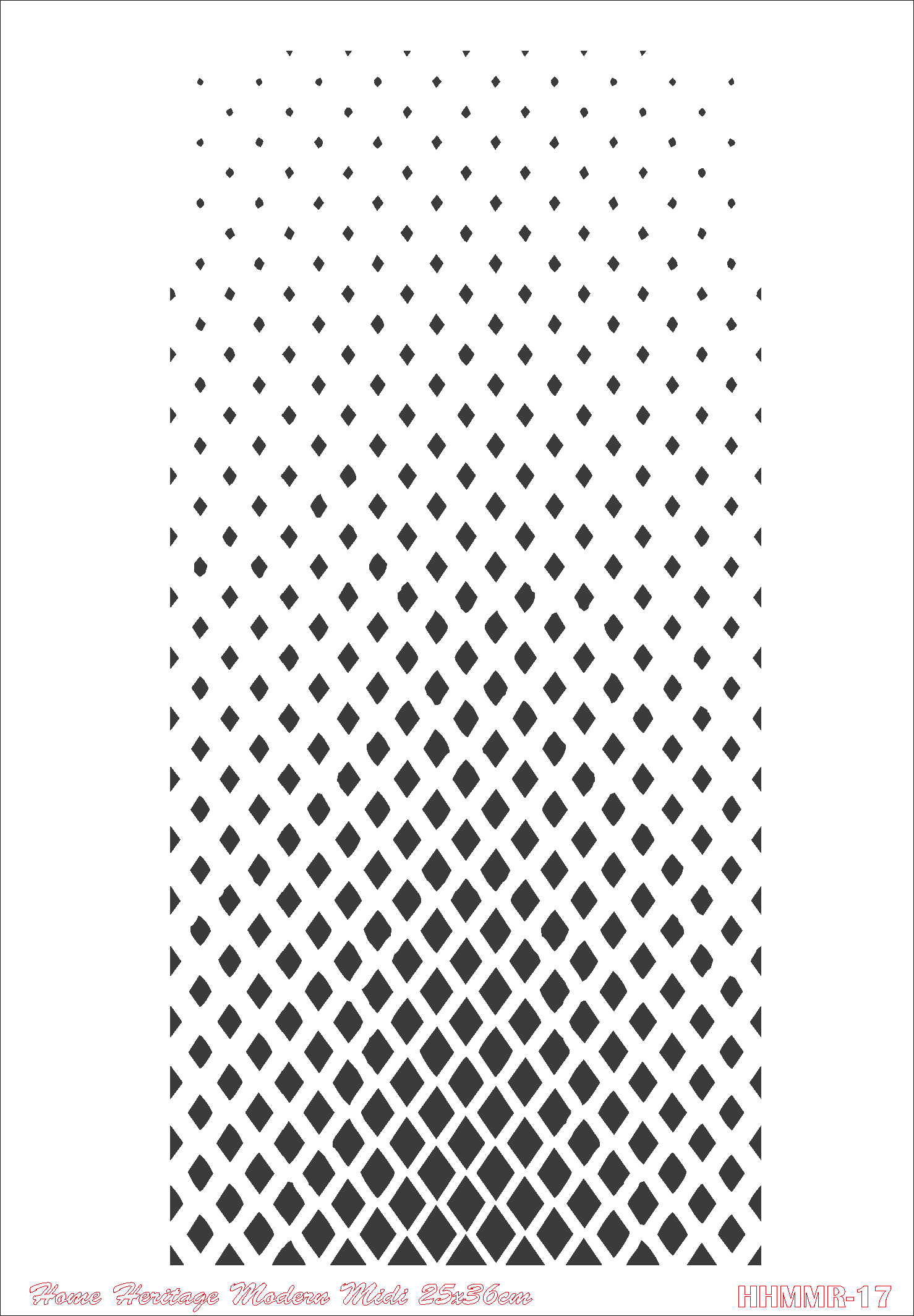 HOME HERITAGE MODERN MIDI 25X36CM HHMMR - 17