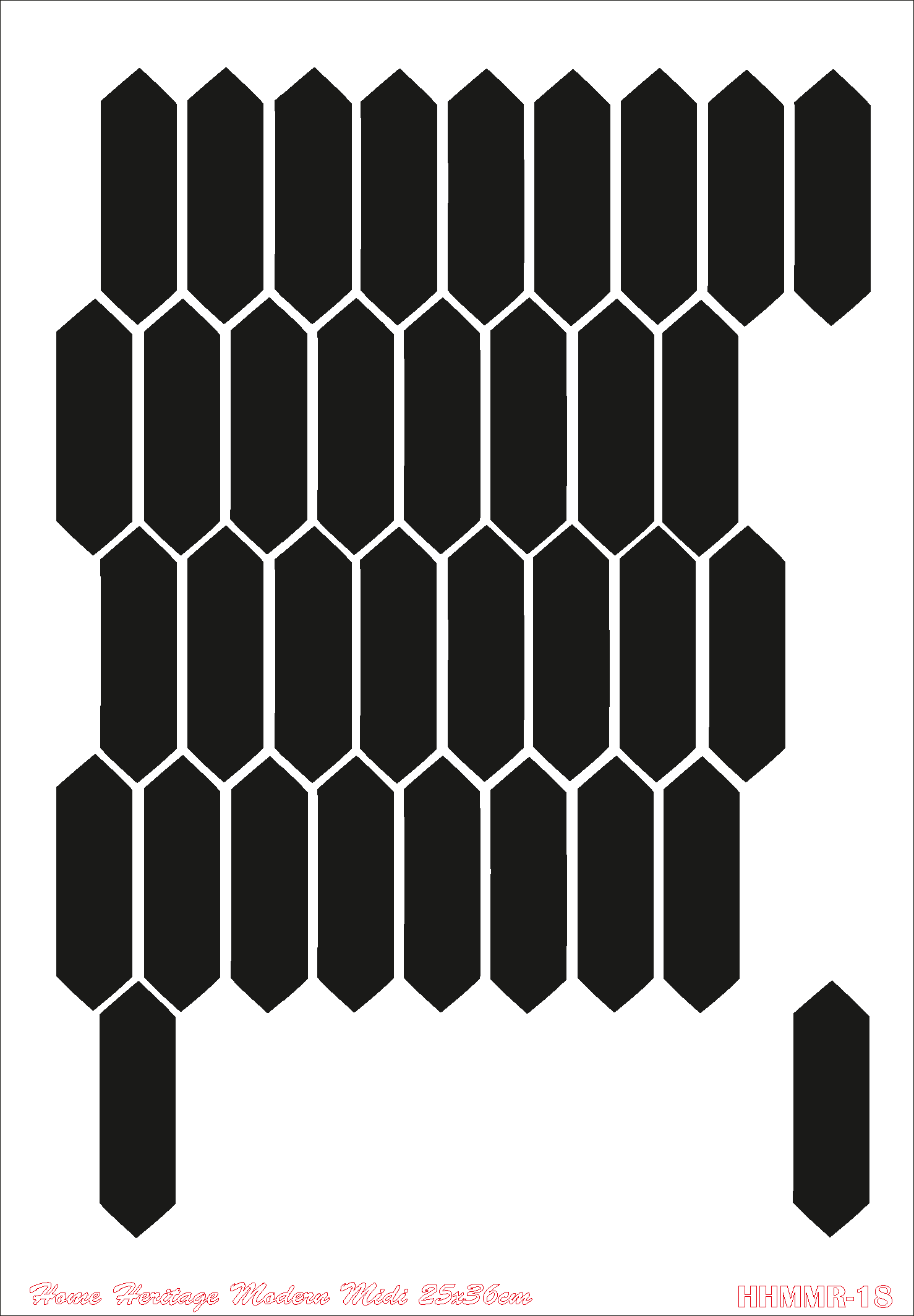 HOME HERITAGE MODERN MIDI 25X36CM HHMMR - 18