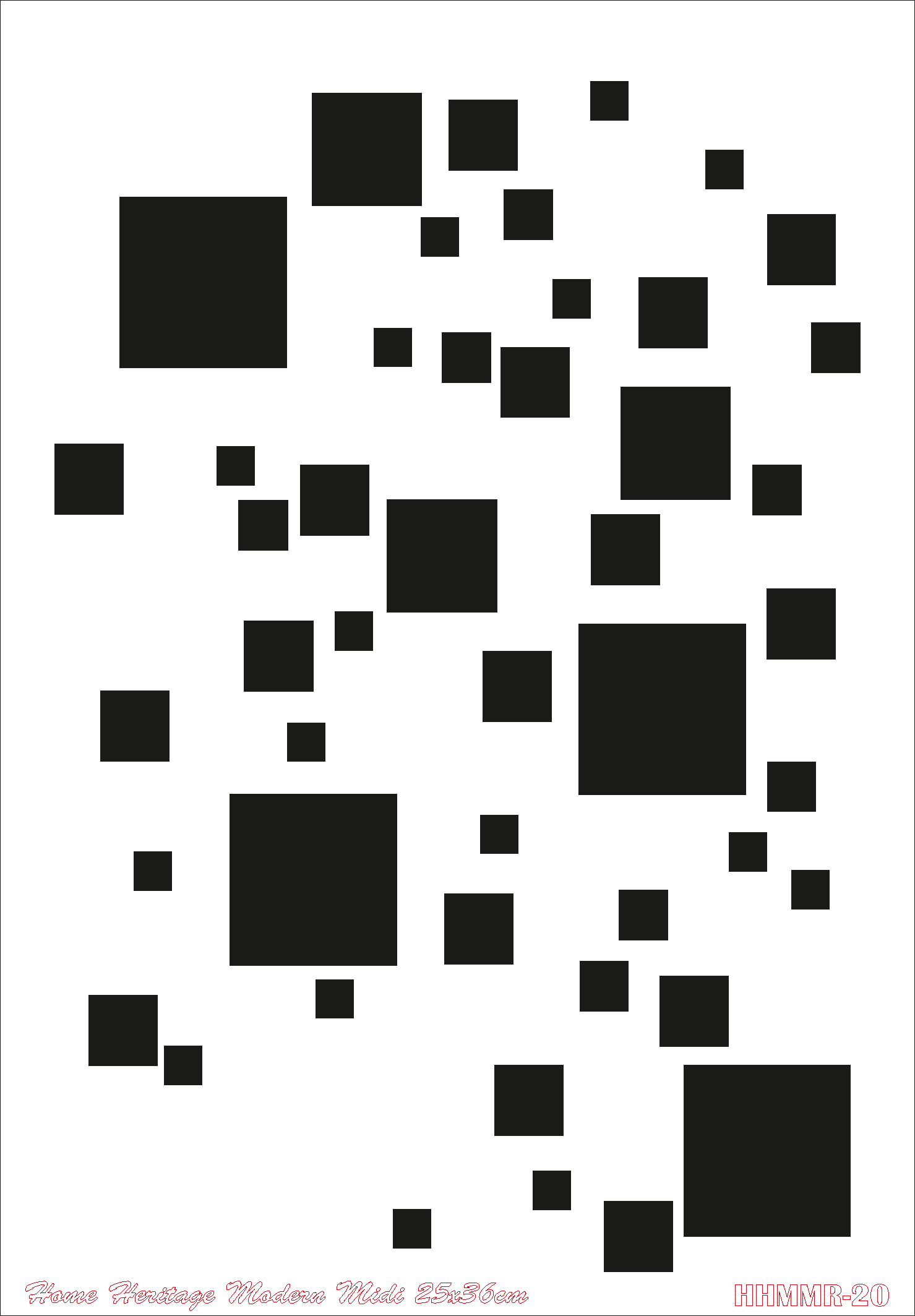 HOME HERITAGE MODERN MIDI 25X36CM HHMMR - 20