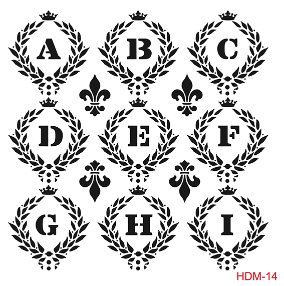 Cadence Home Dekor Stencil HD014 ( 45 x 45 )