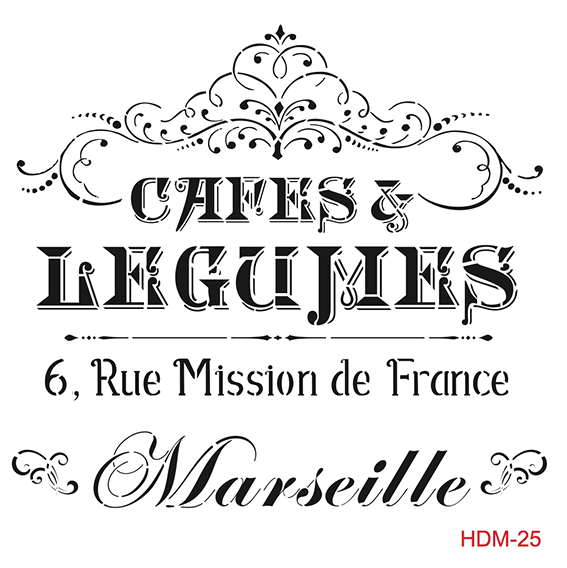 Cadence Home Dekor Stencil HD025 ( 45 x 45 )