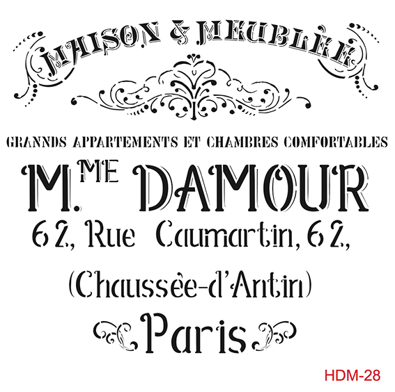 Cadence Home Dekor Stencil HD028 ( 45 x 45 )