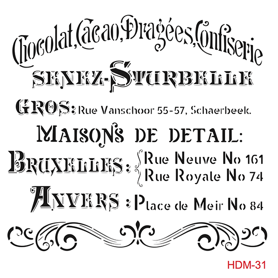 Cadence Home Dekor Stencil HDM031 ( 25 x 25 )